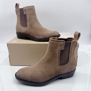UGG  Emmeth Women's Ankle Chelsea Boots Tan Brown Suede Pull On US 6.5